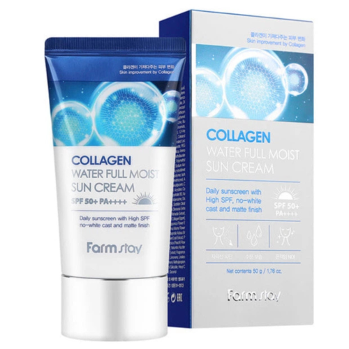 Оптом Колагеновий сонцезахисний крем FARMSTAY COLLAGEN WATER FULL MOIST SUN CREAM - 50 мл