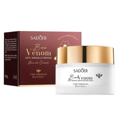 Оптом Ліфтинг-крем для обличчя антивіковий від зморшок з бджолиною отрутою, ніацинамідом, гіалуроновою кислотою з ефектом ботоксу SADOER BEE VENOM ANTI-WRINKLE FIRMING NOURISH CREAM50 г 