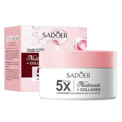 Оптом Гідрогелеві патчі під очі з ніацинамідом та колагеном з ліфтинг-ЕФЕКТОМ SADOER NICOTINAMIDE COLLAGEN GLOSSY EYE MASK - 80 од.