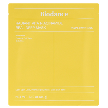 Оптом Нічна гідрогелева маска з колагеном BIODANCE RADIANT VITA NIACINAMIDE REAL DEEP MASK - 34 г 