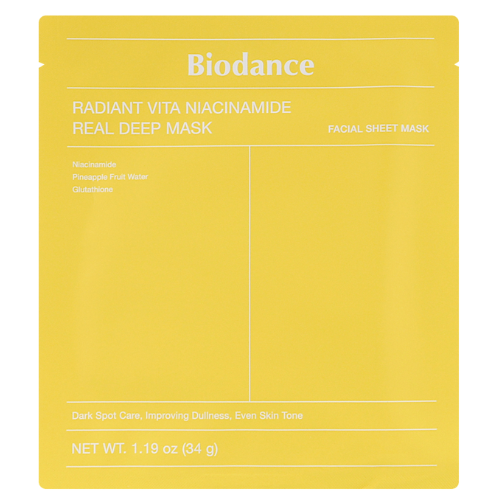 Оптом Нічна гідрогелева маска з колагеном BIODANCE RADIANT VITA NIACINAMIDE REAL DEEP MASK - 34 г 