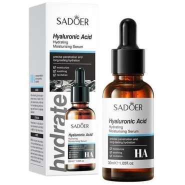 Оптом Зволожуюча сироватка для обличчя з гіалуроновою кислотою SADOER HYALURONIC ACID HYDRATING SERUM - 15 мл
