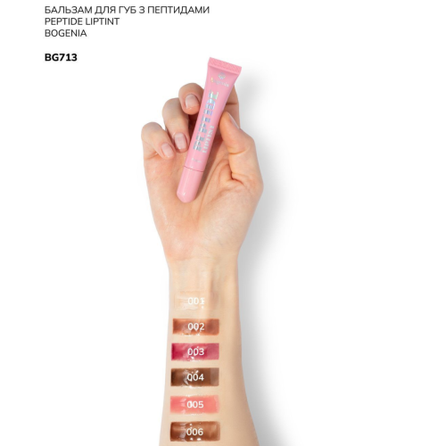 Оптом Набір Бальзам-тінт з пептидами для губ сет BOGENIA BG 713S PEPTIDE LIPTINT SET - 18 од. + 4 тестера