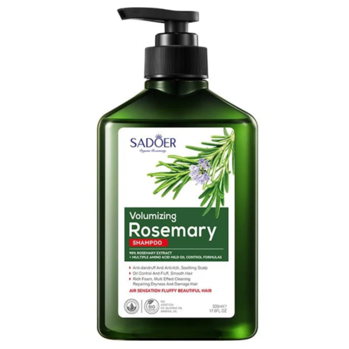 Шампунь з екстрактом розмарину для об’єму волосся та проти лупи SADOER ROSEMARY VOLUMIZING ANTI-DANDRUFF ANTI-ITCH SHAMPOO - 500 мл
