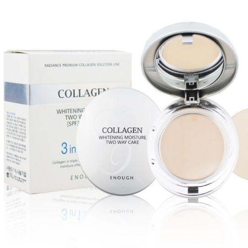 Оптом Пудра для обличчя з колагеном ENOUGH WHITENING MOISTURE TWOWAY CAKE SPF28 PA++ - 13 г + 13 г