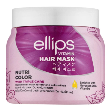 Оптом Маска для волосся "Сяйво кольору" з марокканською олією ELLIPS HAIR MASK HAIR TREATMENT WITH TRIPLE CARE - 200 г