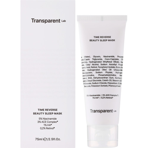 Нічна антивікова маска TRANSPARENT LAB TIME REVERSE BEAUTY SLEEP MASK - 75 мл