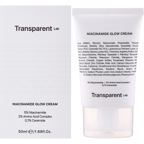 Освітлюючий крем-гель для обличчя з ніацинамідом TRANSPARENT LAB NIACINAMIDE GLOW CREAM - 50 мл
