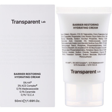 Ультразволожуючий крем для обличчя TRANSPARENT-LAB BARRIER RESTORING HYDRATING CREAM -  50 мл