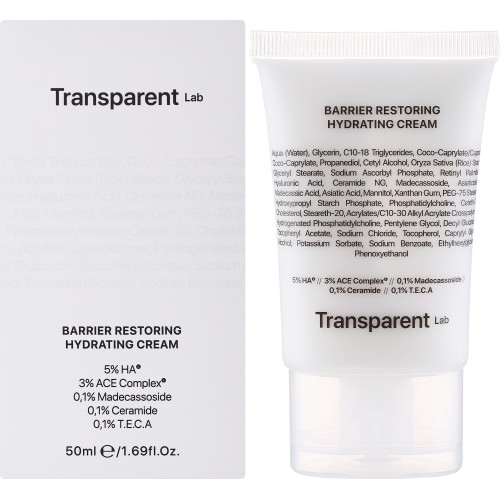 Ультразволожуючий крем для обличчя TRANSPARENT-LAB BARRIER RESTORING HYDRATING CREAM -  50 мл