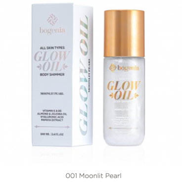 Оптом Олія-шимер для тіла GLOW OIL BODY SHIMMER MOONLIT PEARL BOGENIA BG462 – 100 мл